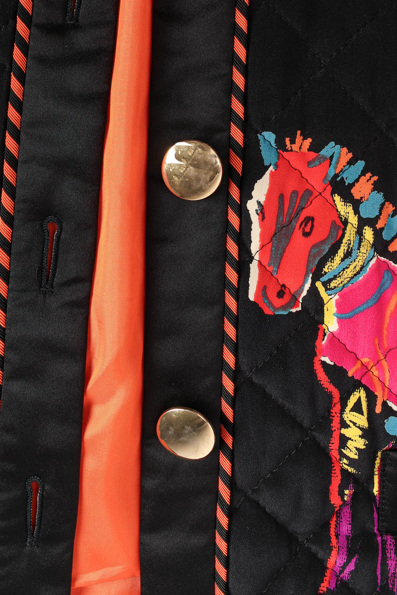 Vintage Escada by Margaretha Ley 80s Silk Rainbow Zebra Jacket scuffed buttons @ Recess LA