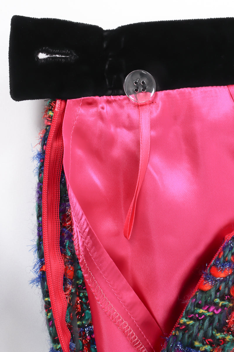 Vintage Escada Rainbow Bouclé Tweed Skirt Set detail Los Angeles