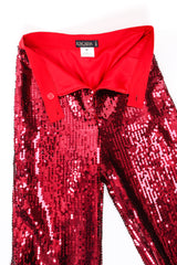 Vintage Escada Sequined Jacket & Pant Suit pant lining at Recess LA