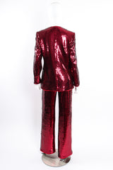 Vintage Escada Sequined Jacket & Pant Suit on Mannequin back at Recess LA