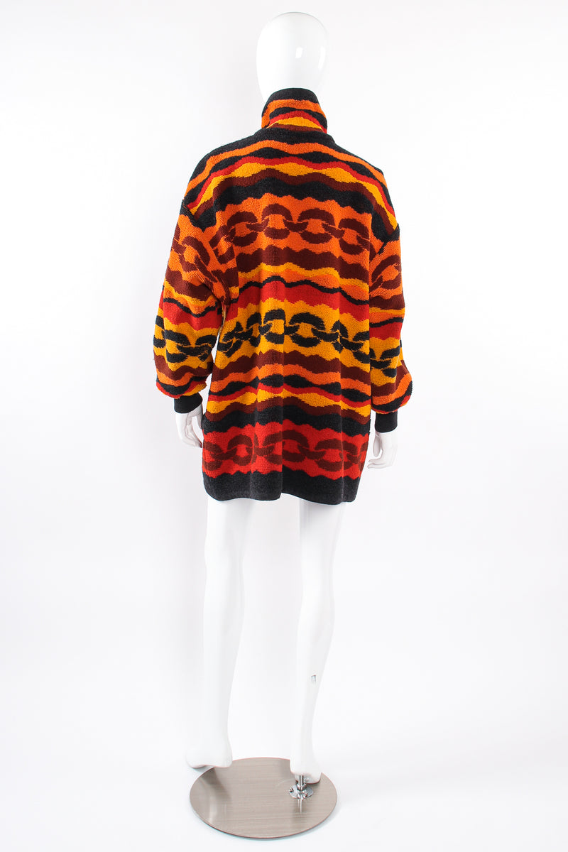 Vintage Escada Chain Link Knit Sweater Coat on Mannequin back at Recess Los Angeles