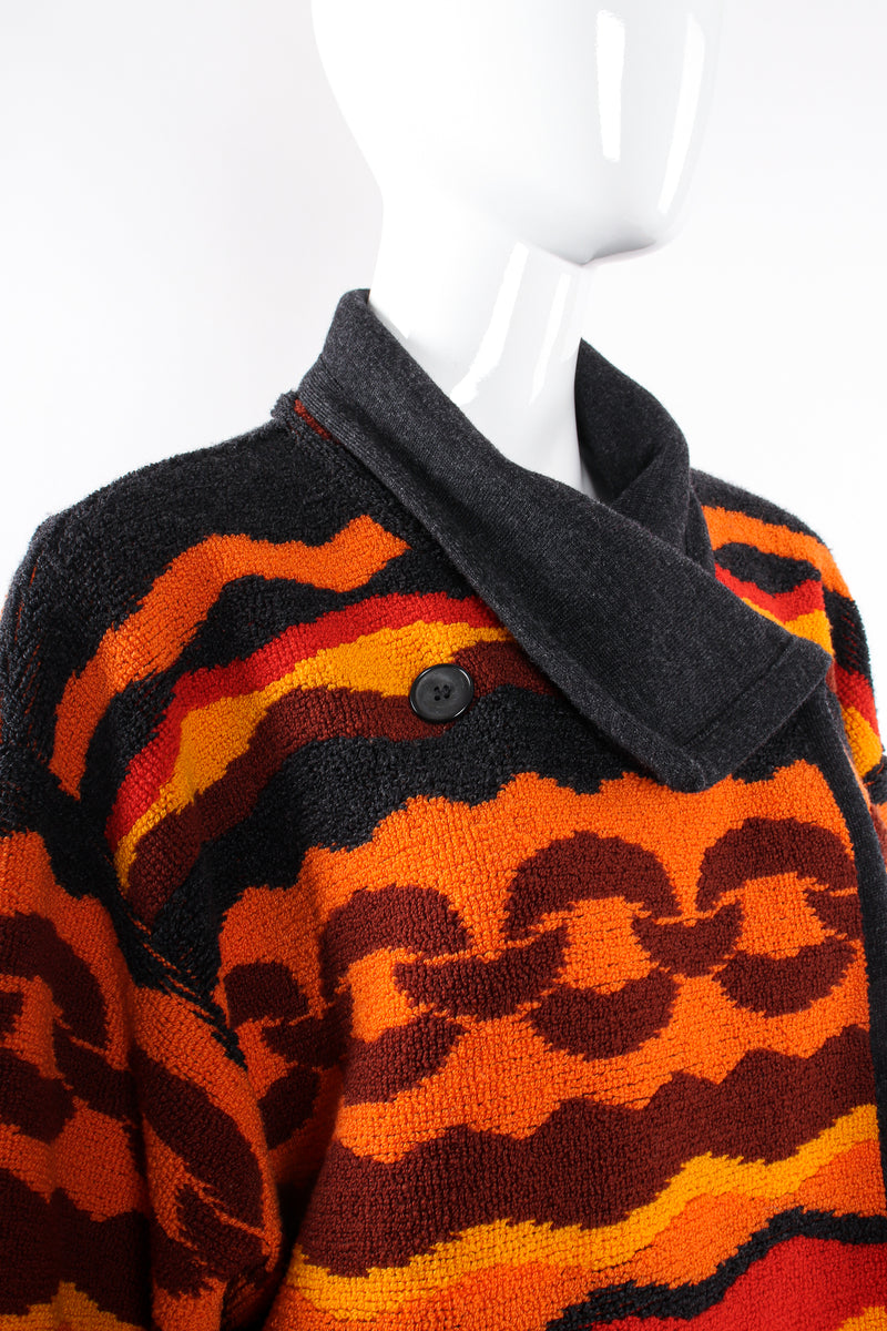 Vintage Escada Chain Link Knit Sweater Coat on Mannequin collar at Recess Los Angeles