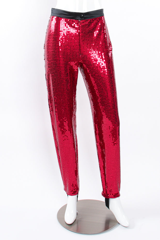 Vintage Escada Sequin Stirrup Pant on Mannequin front at Recess Los Angeles