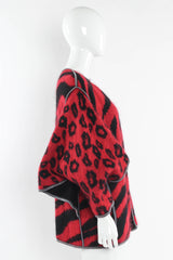 Vintage Escada Mixed Animal Print Mohair Sweater mannequin side  @ Recess LA