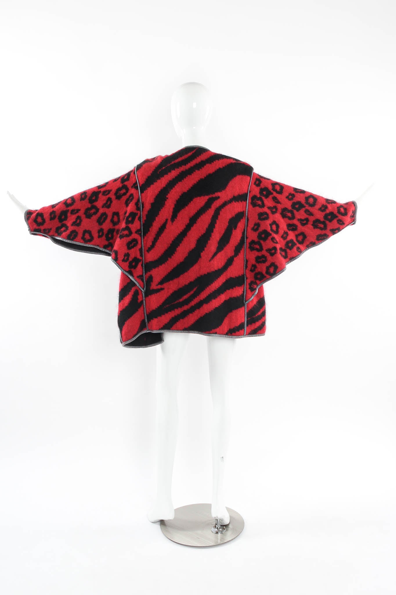 Vintage Escada Mixed Animal Print Mohair Sweater mannequin back @ Recess LA