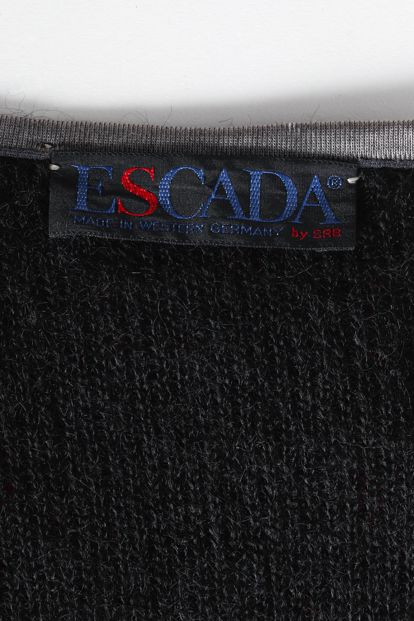 Vintage Escada Mixed Animal Print Mohair Sweater label @ Recess LA