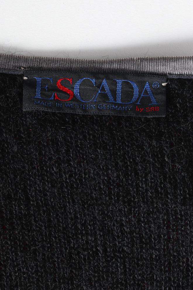 Vintage Escada Mixed Animal Print Mohair Sweater label @ Recess LA