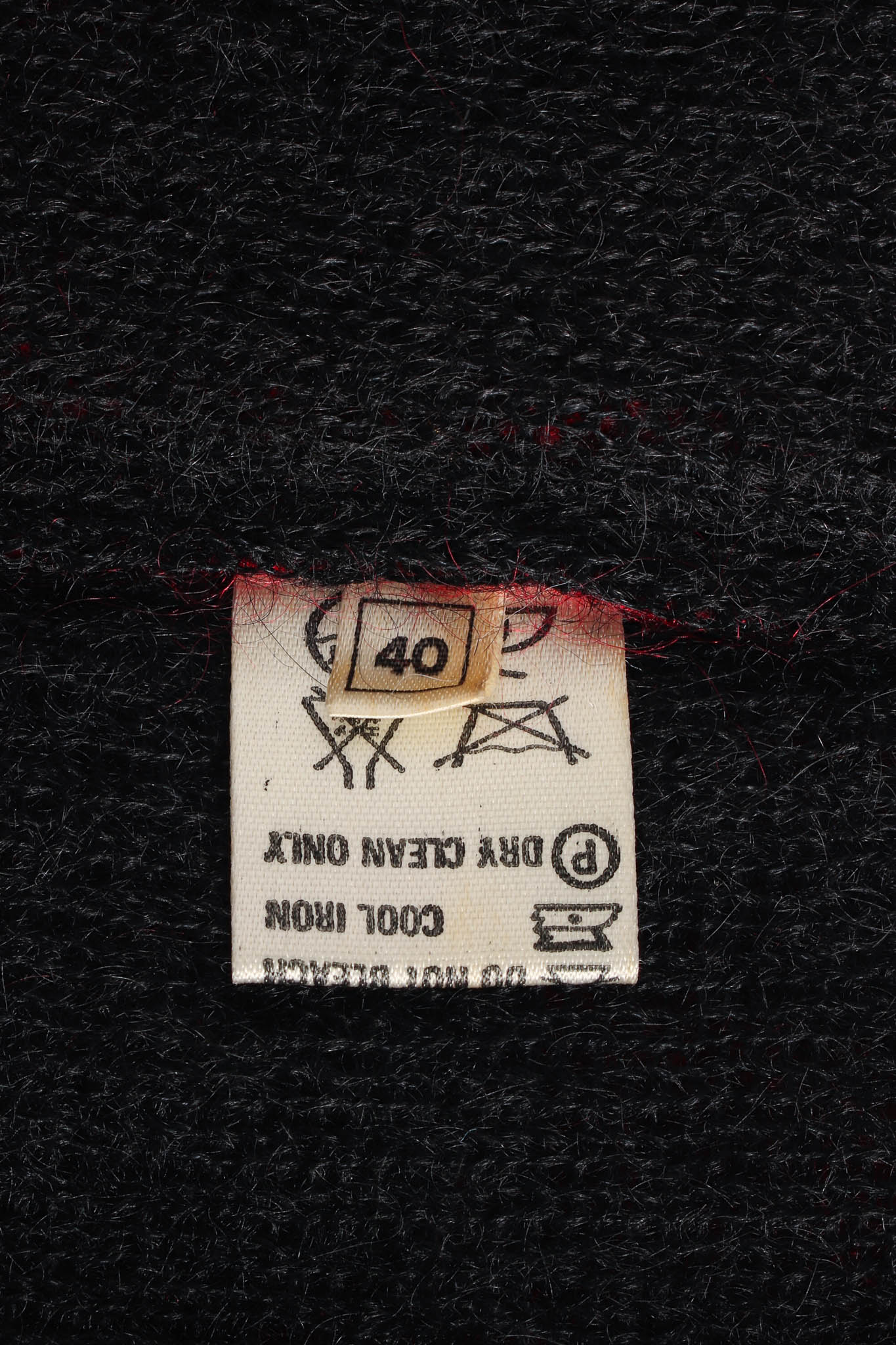 Vintage Escada Mixed Animal Print Mohair Sweater size tag @ Recess LA