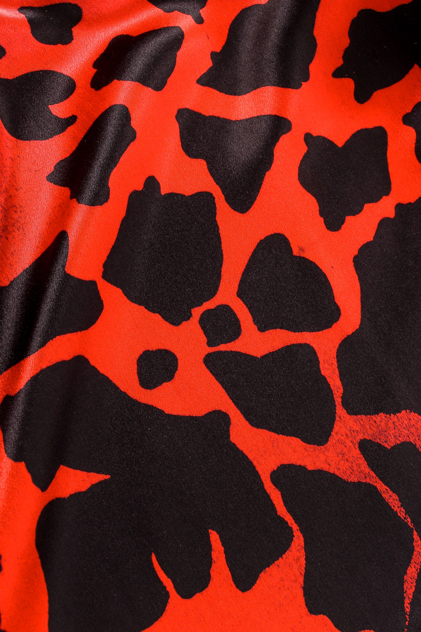 Vintage Escada Graphic Animal Print Blouse pattern detail at Recess Los Angeles