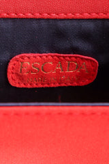 Vintage Escada Mini Crossbody Envelope Bag leather label at Recess Los Angeles