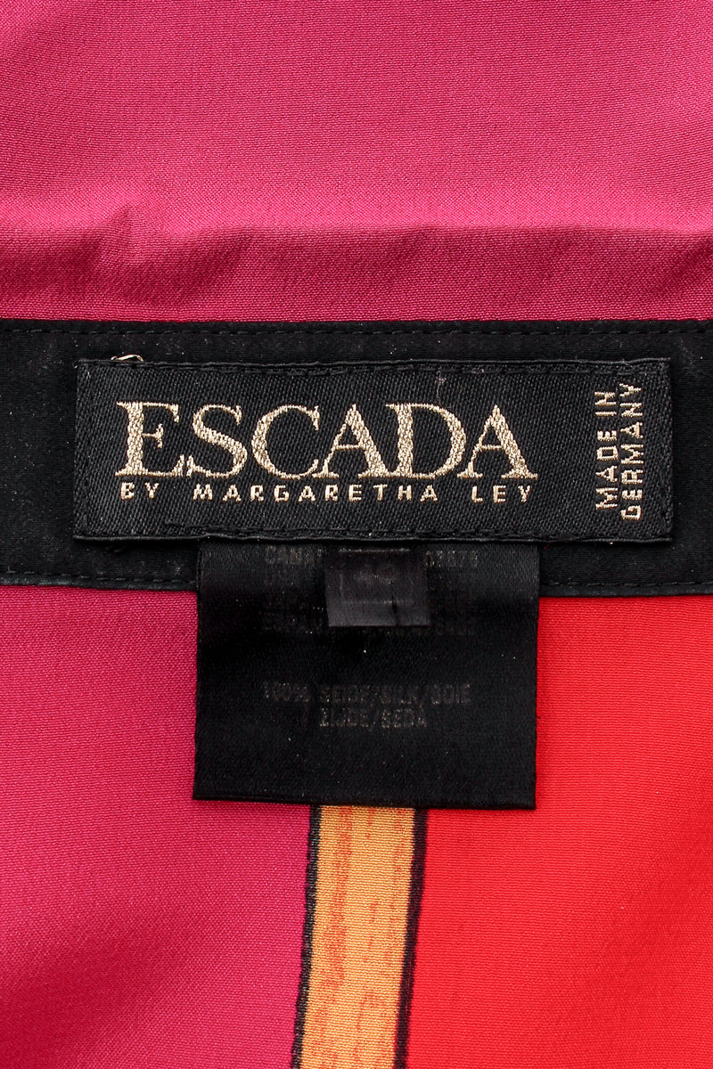 Vintage Escada Shoe Closet Silk Shirt label  at Recess Los Angeles