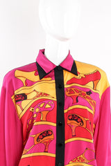 Vintage Escada Shoe Closet Silk Shirt on Mannequin crop at Recess Los Angeles