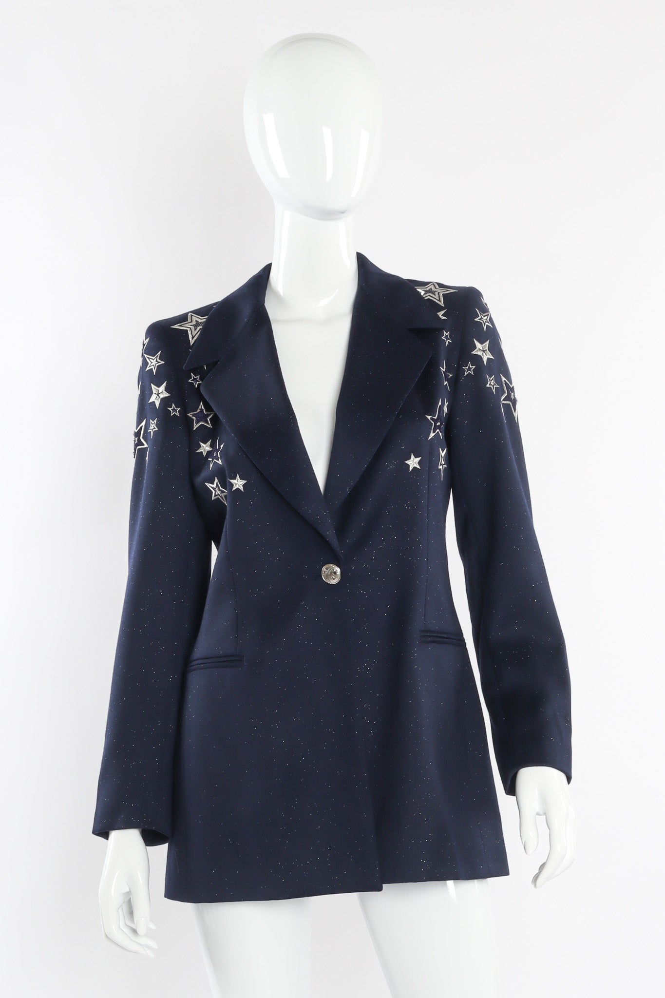Vintage Escada Embroidered Star Wool Blazer @Recessla 