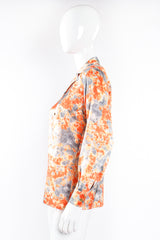 Vintage Escada Marble Splatter Print Silk Shirt on Mannequin side at Recess Los Angeles