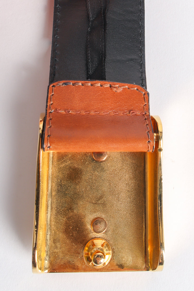 Escada Vintage Diamond Burst Leather Belt