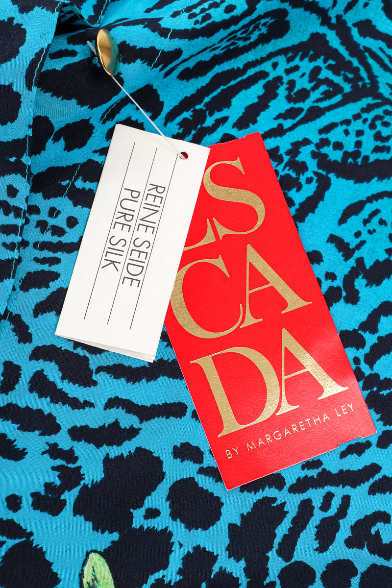 Vintage Escada Animal Print Tiger Shirt original tag at Recess Los Angeles