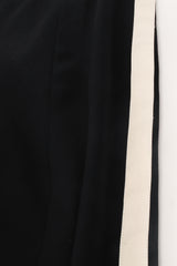 Vintage Escada Satin Trim Tuxedo Pant fabric detail at Recess Los Angeles