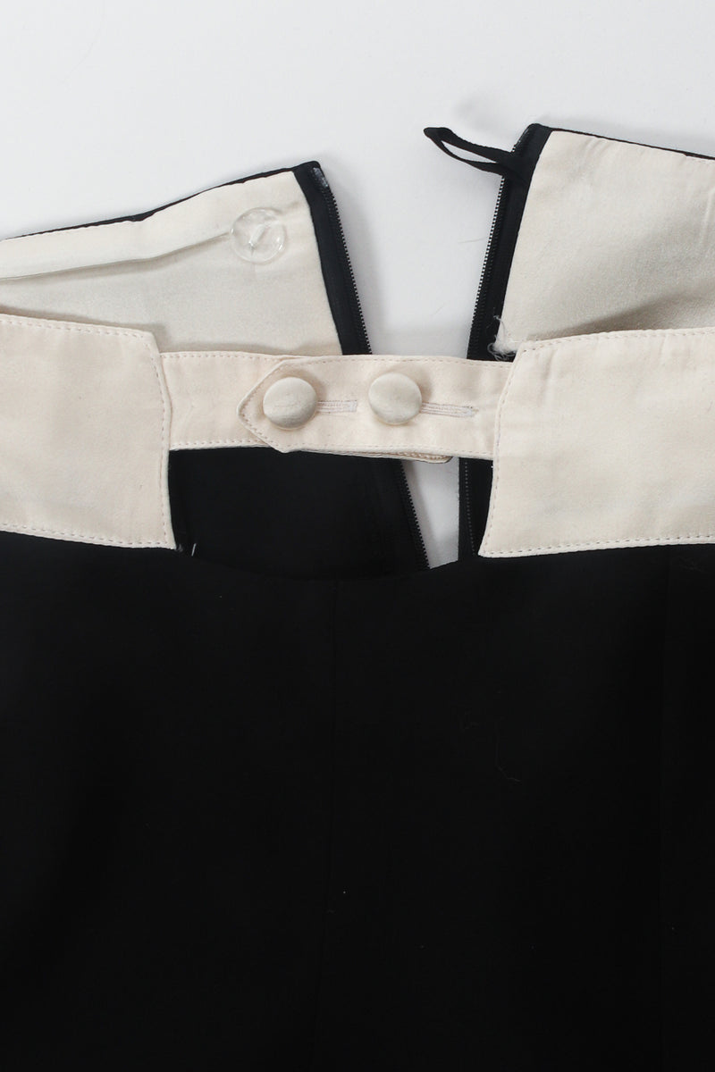 Vintage Escada Satin Trim Tuxedo Pant waist detail at Recess Los Angeles