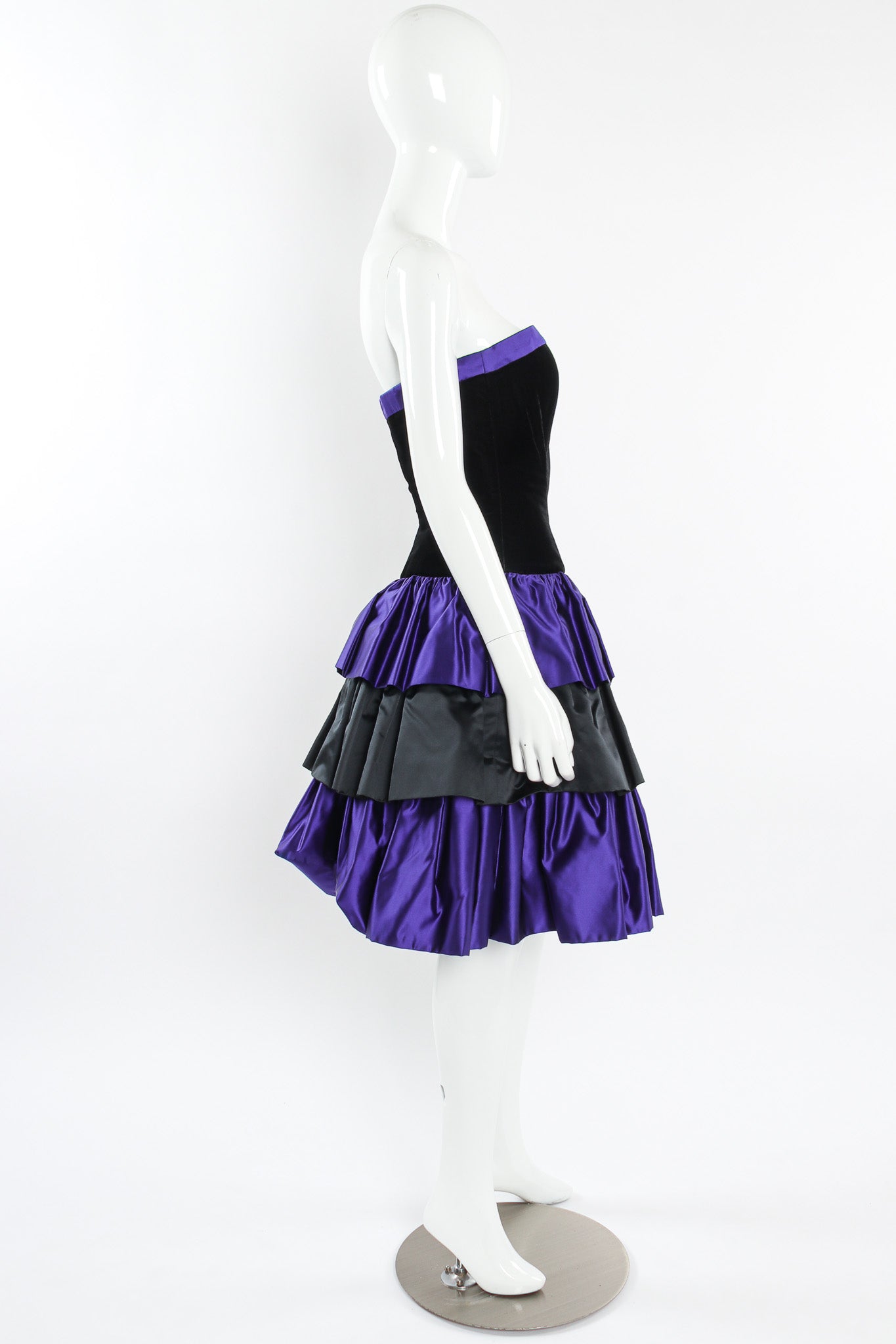 Vintage Escada Couture Velvet Bolero & Dress Set mannequin side dress @ Recess LA