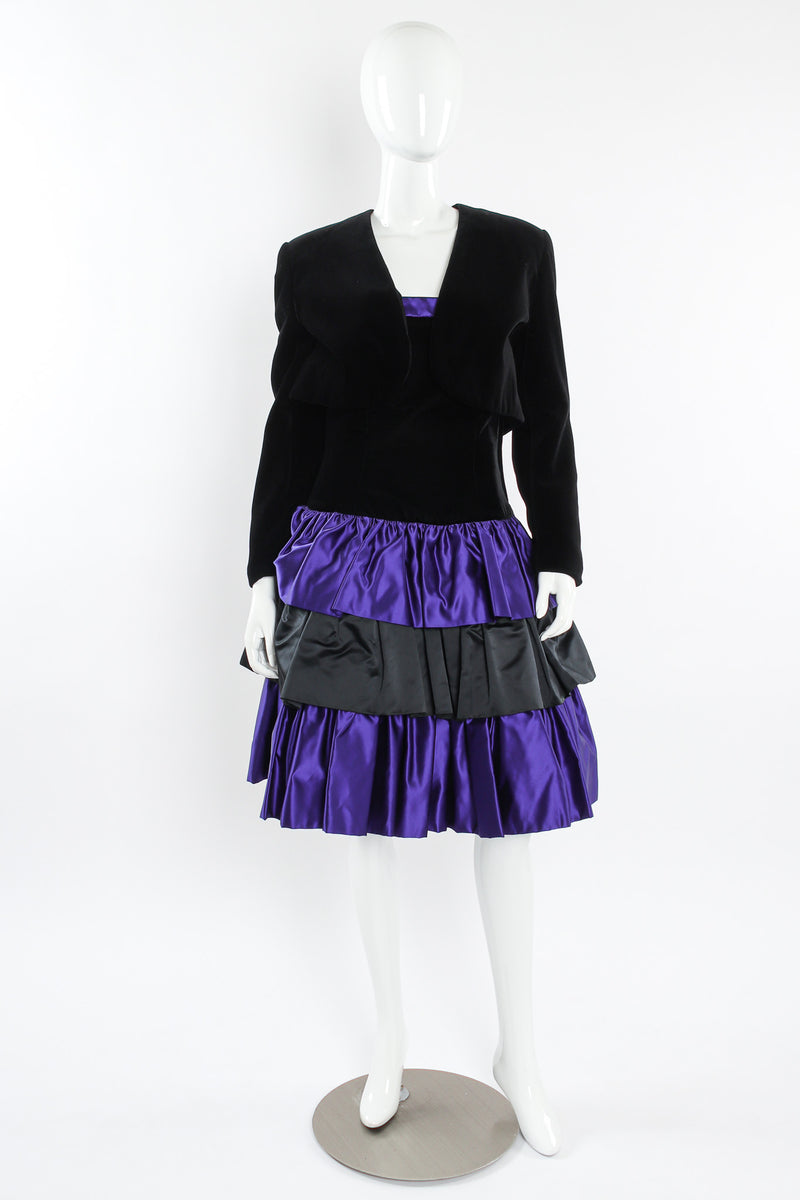 Vintage Escada Couture Velvet Bolero & Dress Set mannequin front @ Recess LA