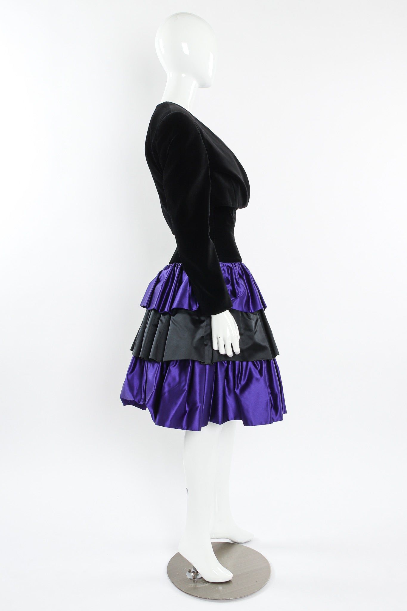 Vintage Escada Couture Velvet Bolero & Dress Set mannequin side @ Recess LA