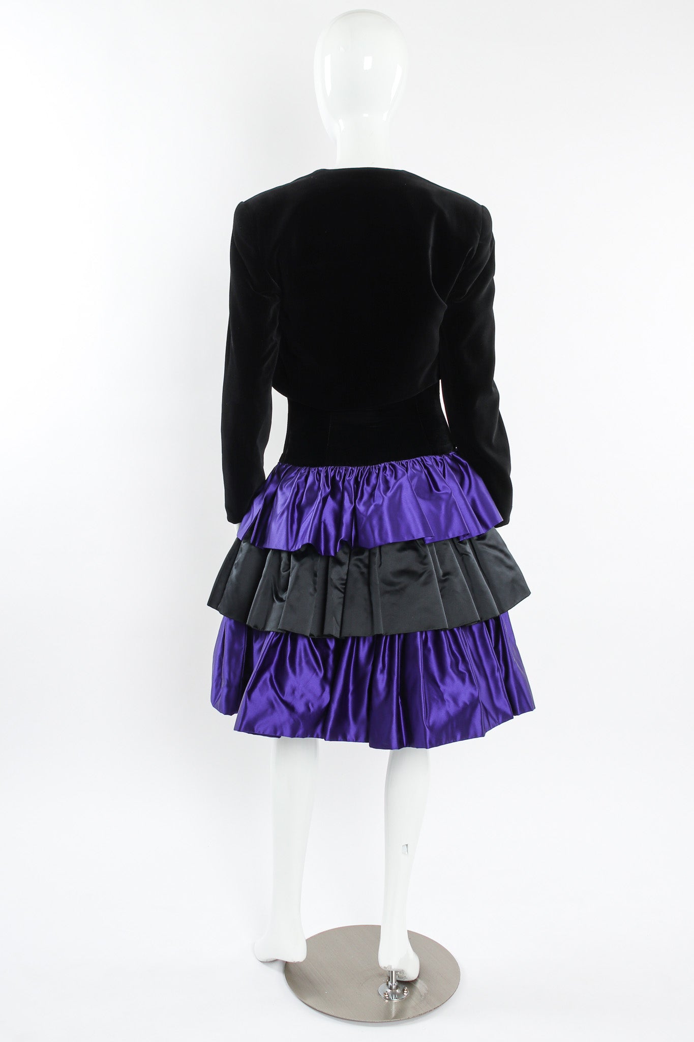 Vintage Escada Couture Velvet Bolero & Dress Set mannequin back @ Recess LA