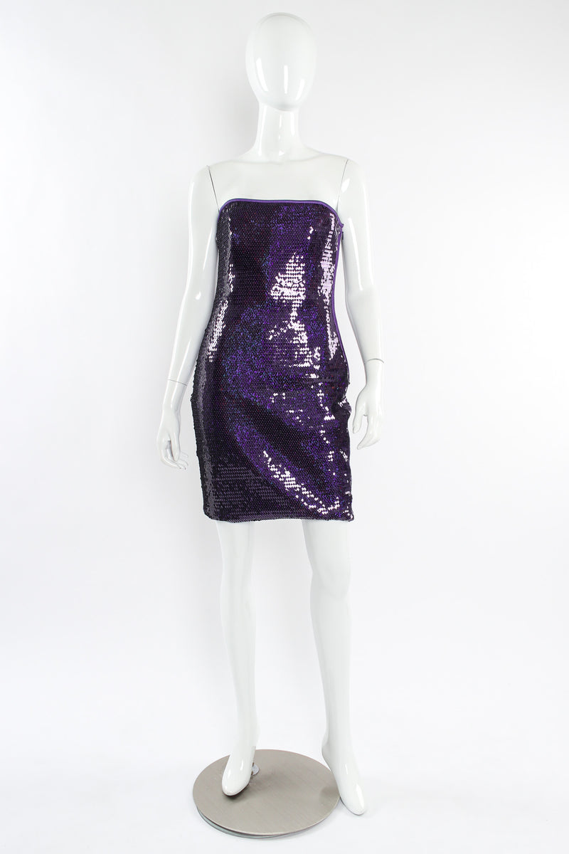 Vintage Escada Violet Shimmery Sequin Cocktail Dress Recess Vintage Escada Violet Shimmery Sequin Cocktail Dress Recess
