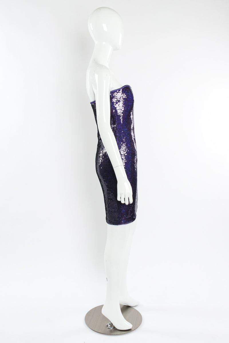Vintage Escada Violet Shimmery Sequin Cocktail Dress Recess Vintage Escada Violet Shimmery Sequin Cocktail Dress Recess