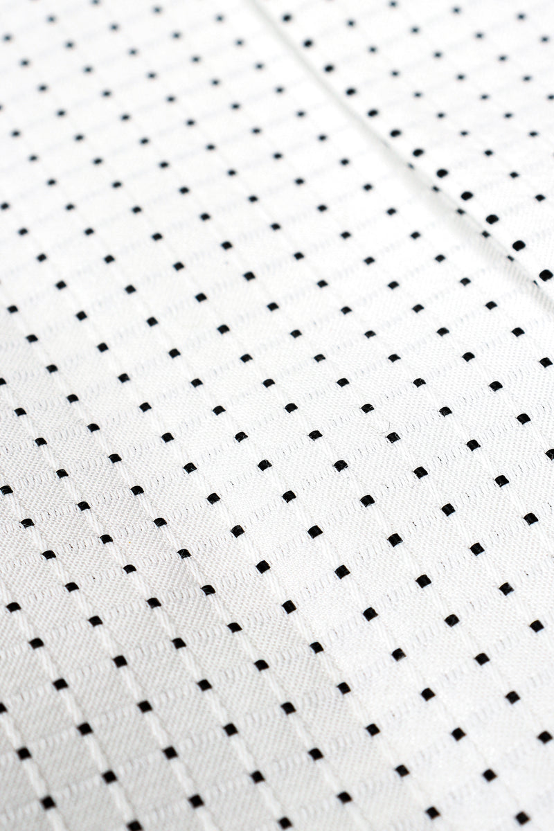 Vintage Escada Dobby Dot Tassel Tie Shirt fabric detail at Recess Los Angeles