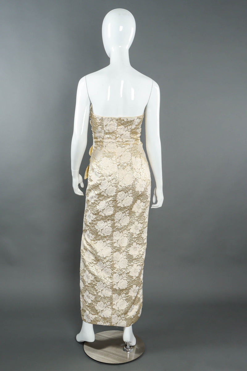 Vintage Eugene Alexander Champagne Bolero & Dress Set mannequin back, no jacket @ Recess LA