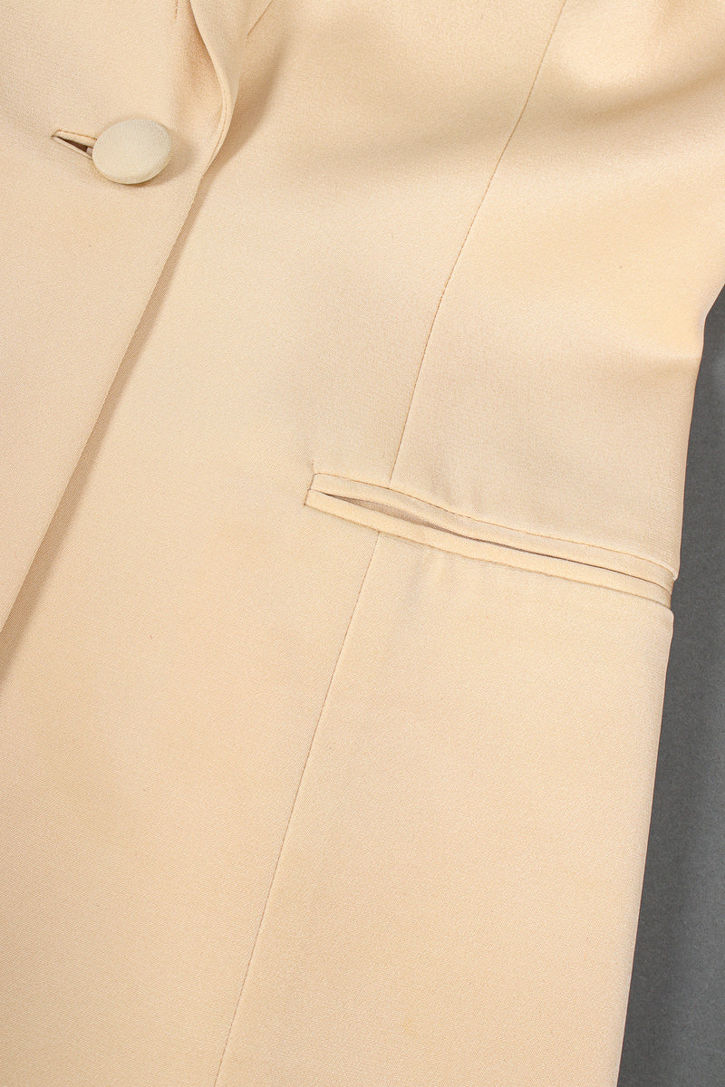 Taupe pant suit #taupe #jacket #pattern #chiffon #pantsuit