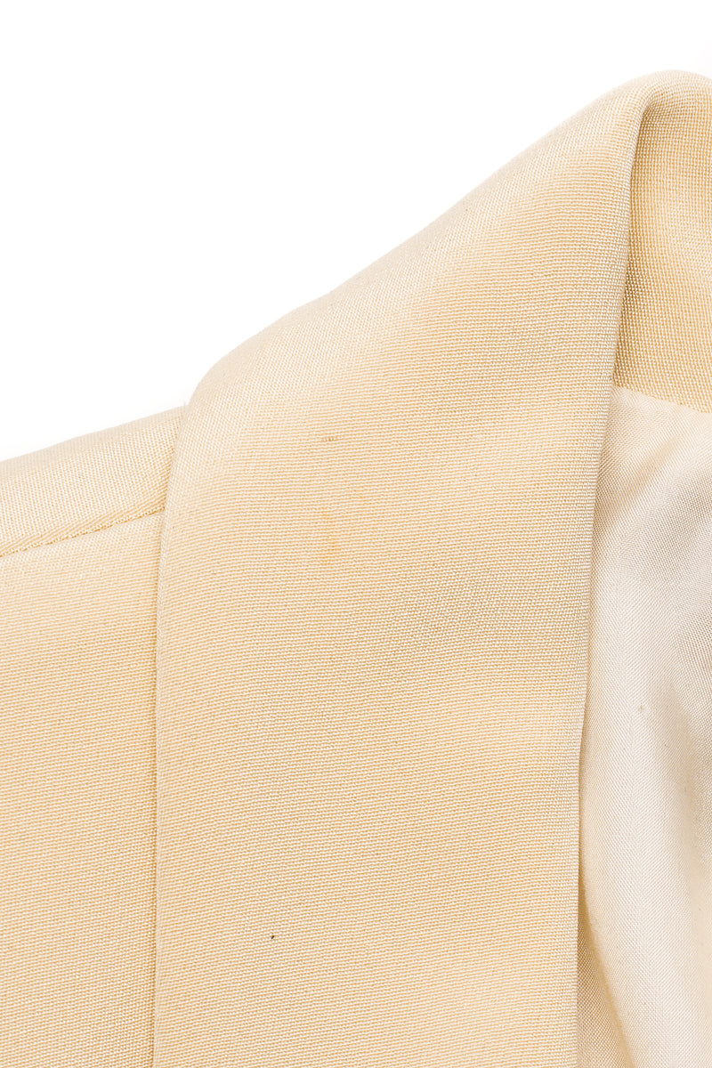 Vintage Eva Chun Silk Jacket & Chiffon Pant Suit Set stain collar at Recess Los Angeles