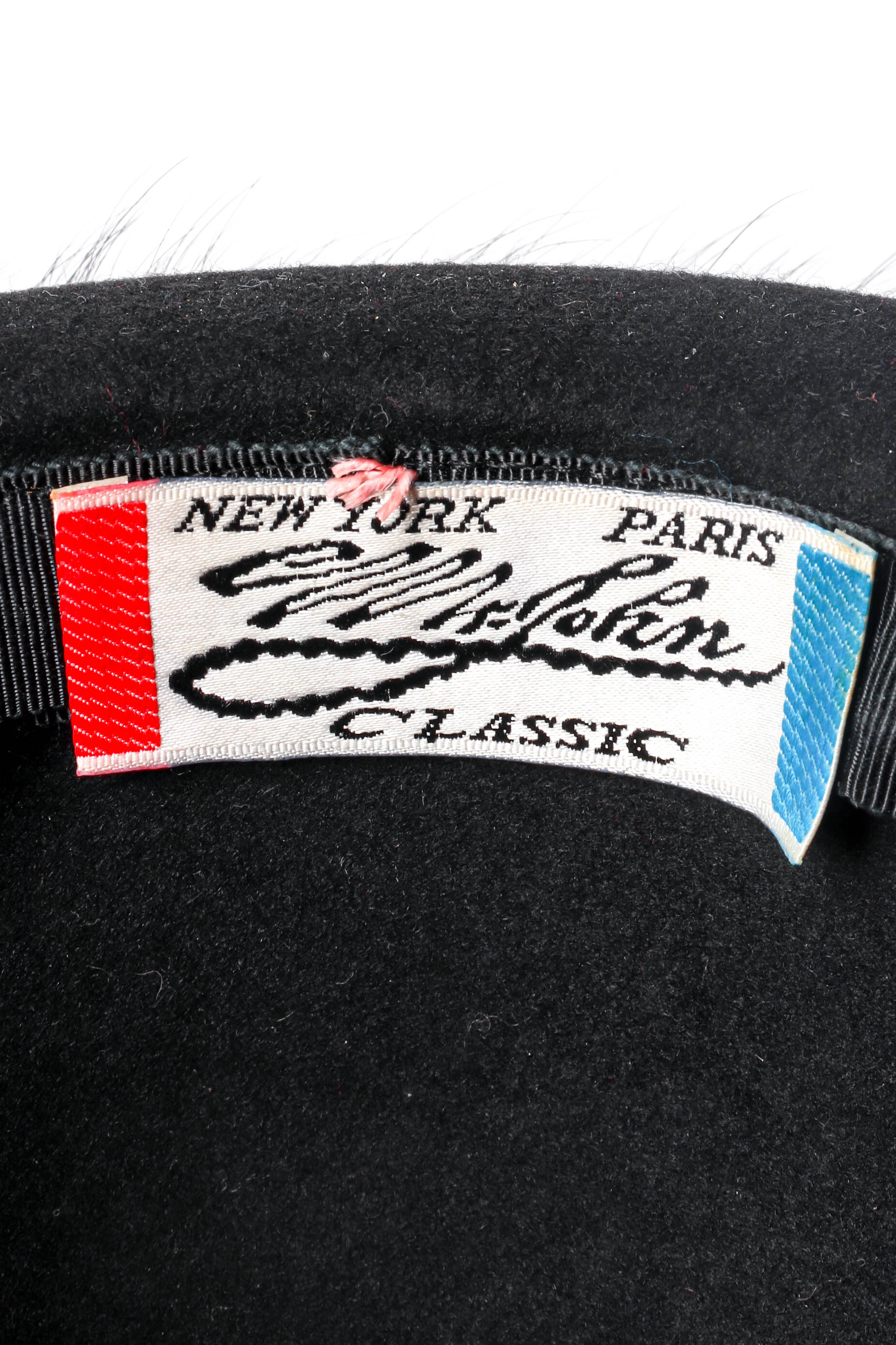 Vintage Mr. John Excello Fur-Trimmed Petite Halo Hat label at Recess Los Angeles