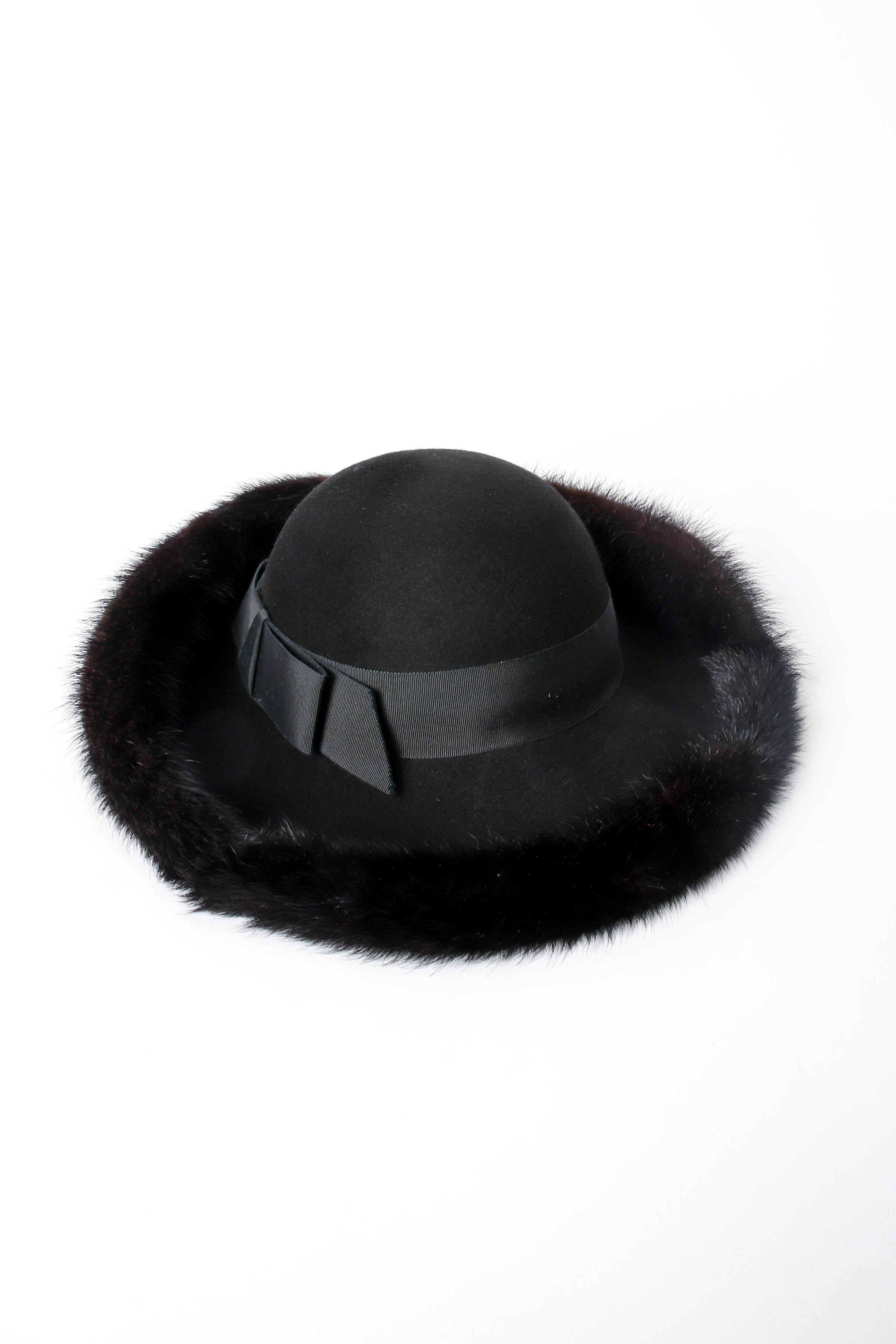 Vintage Mr. John Excello Fur-Trimmed Petite Halo Hat angle at Recess Los Angeles