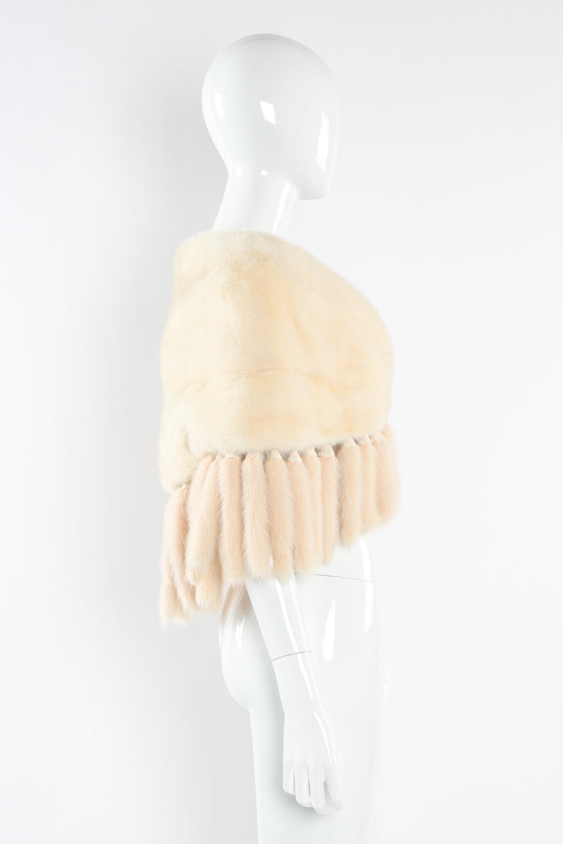 Vintage ExclusiFurs Fur Tail Drape Shawl mannequin side @ Recess LA