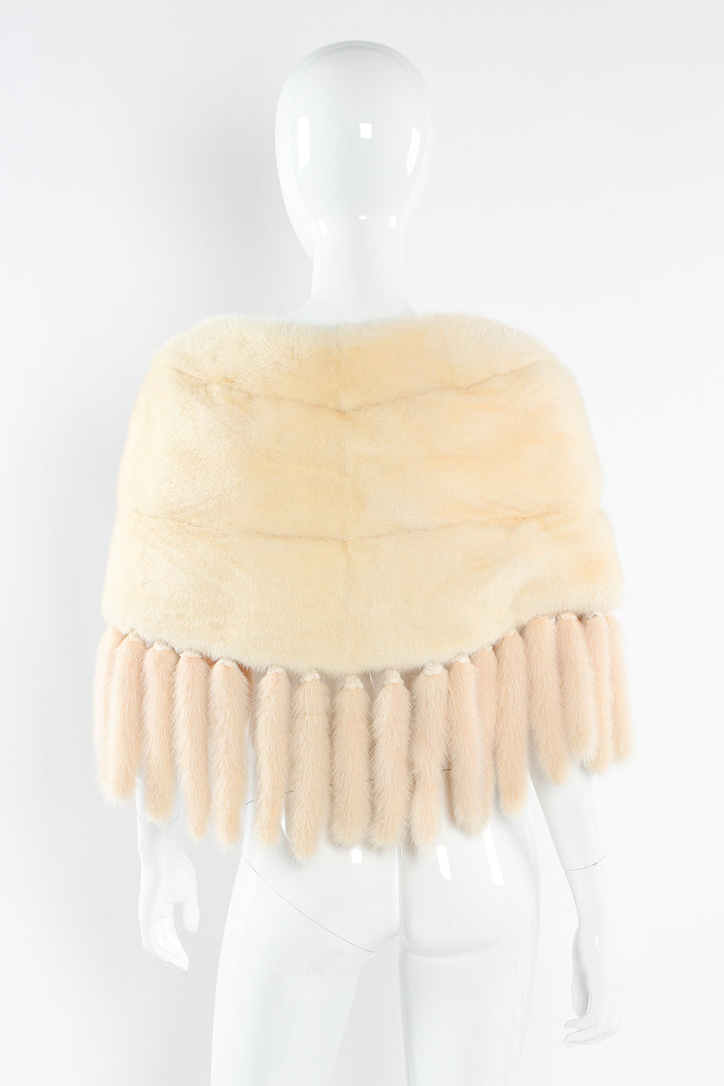 Vintage ExclusiFurs Fur Tail Drape Shawl mannequin back @ Recess LA