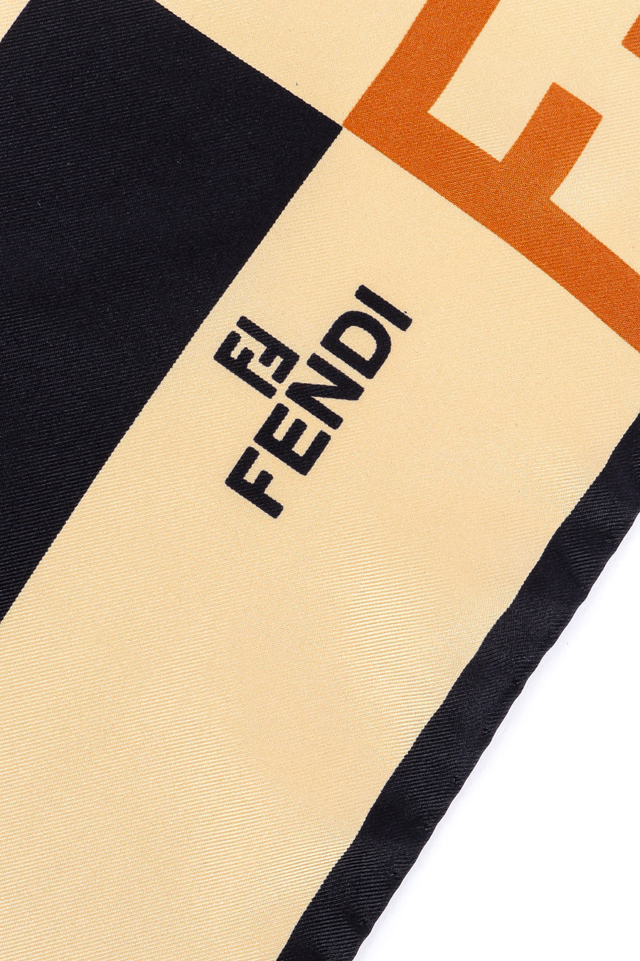 Vintage Fendi Block Print F Logo Scarf Recess