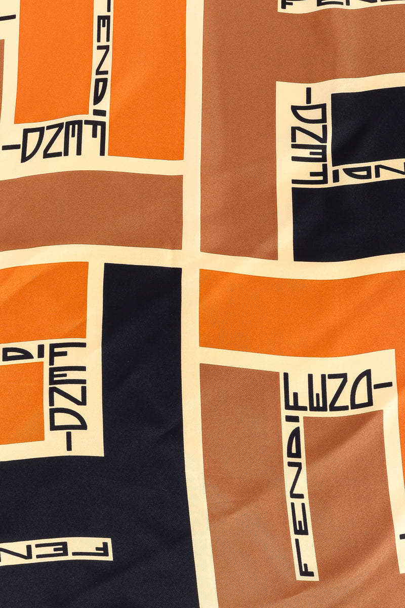 Retro print graphic scarf by Fendi Photo Monogram Details. @recessla