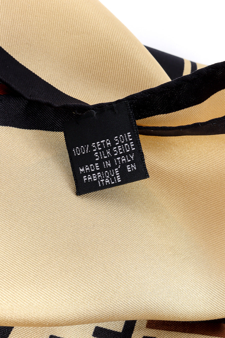 Retro print graphic scarf by Fendi Photo Care label Details. @recessla