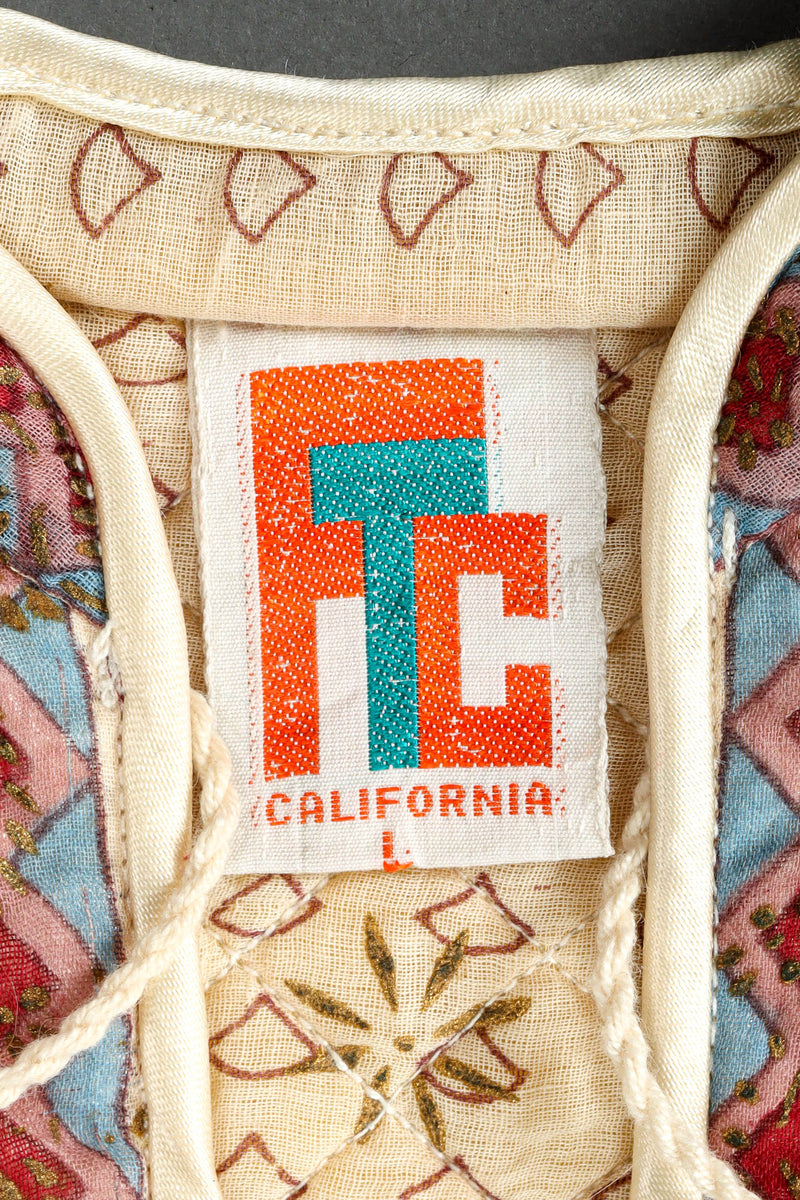 Vintage FTC Quilted Shapes Print Sheer Dress logo @ Recess Los Angeles