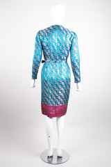 Felicia Viti Paisley Bronze Brocade Wrap Dress Smoking Robe 