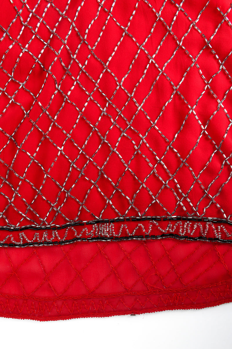 Vintage Fabrice Abstract Sequin Bead Shift Dress beaded skirt @ Recess LA