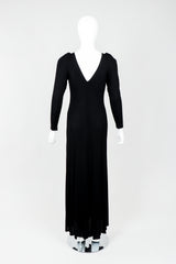 Vintage Felix Arbeo Draped Diamond Bead Waist Gown on Mannequin back at Recess Los Angeles 