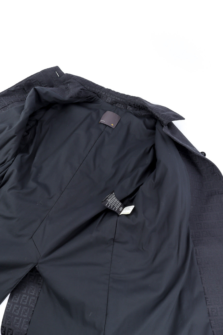 Fendi zucca monogram trench coat inside lining @recessla