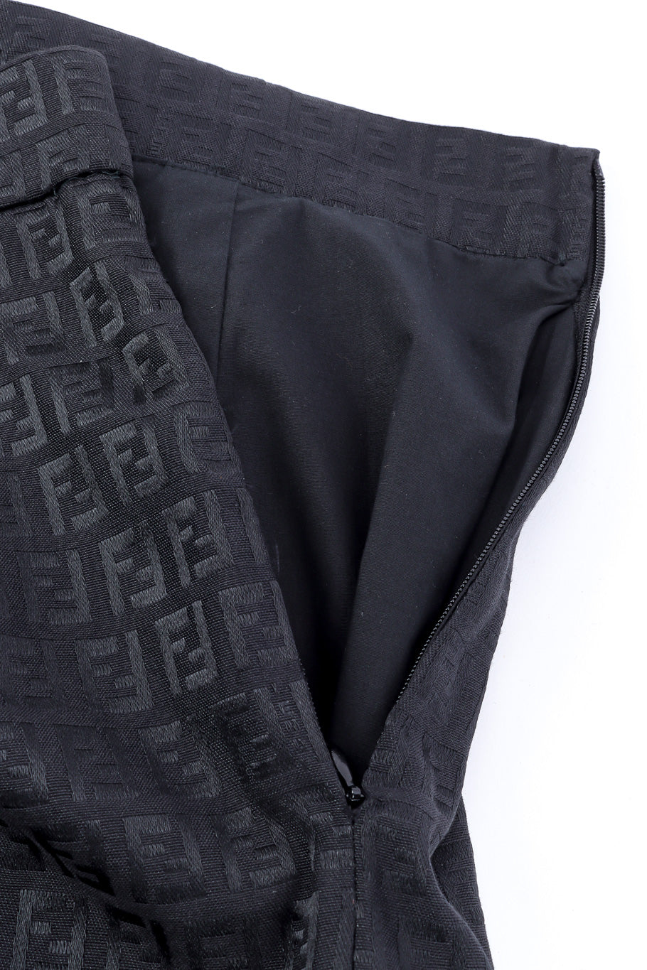Fendi zucca monogram pencil skirt side zipper closure @recessla