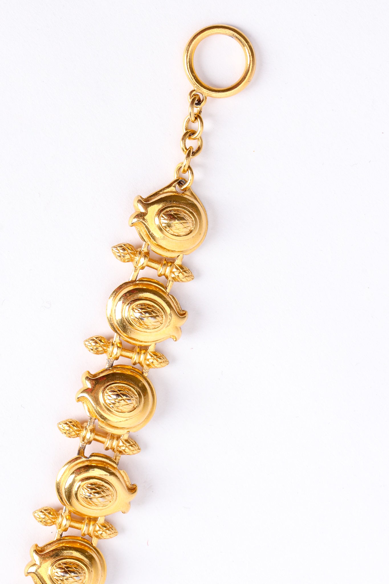 Vintage Fendi Artichoke Flower Collar Necklace clasp at Recess Los Angeles