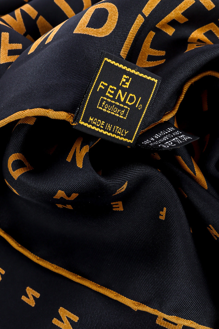 Logo diamond scarf by Fendi label @recessla
