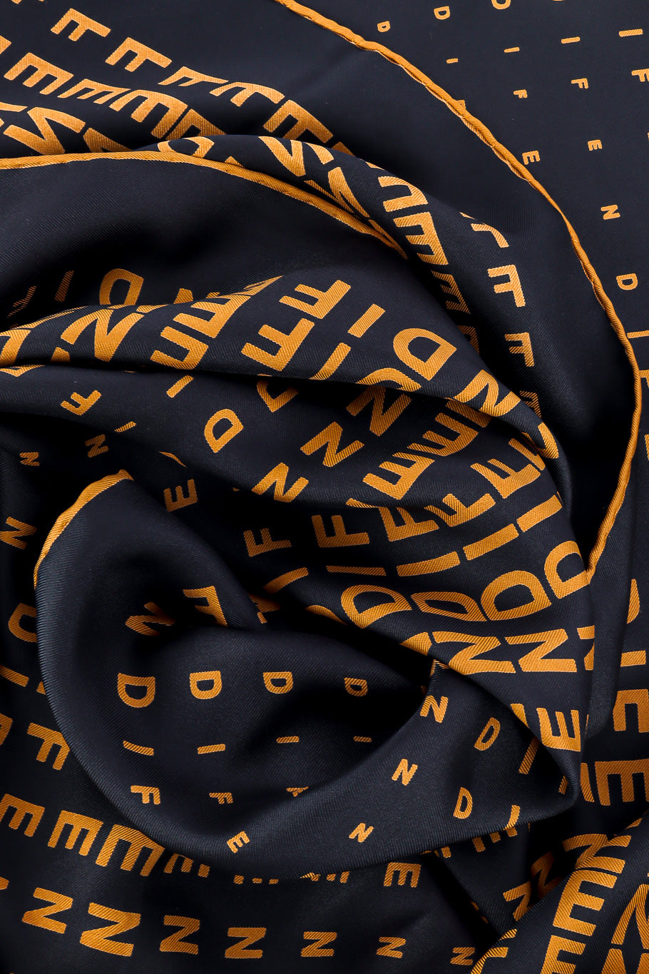 Logo diamond scarf by Fendi fabric close twist @recessla