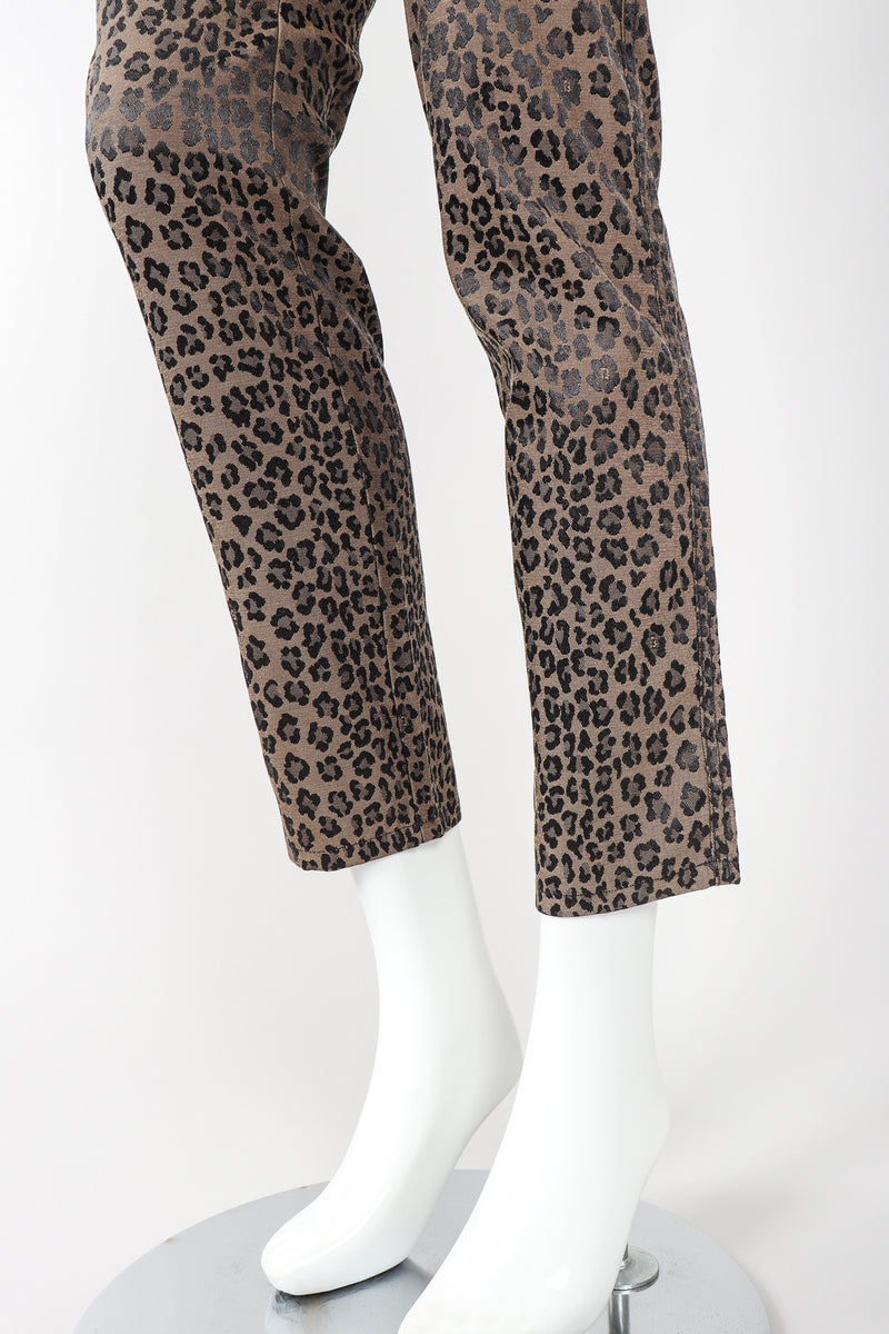 Recess Vintage Fendi Brown Leopard Jean, ankle length on Mannequin