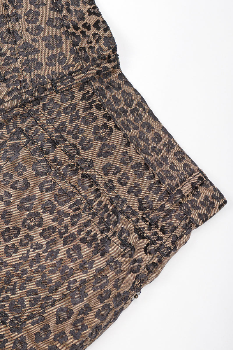 Recess Vintage Fendi Brown Leopard Jean, back waist on white background